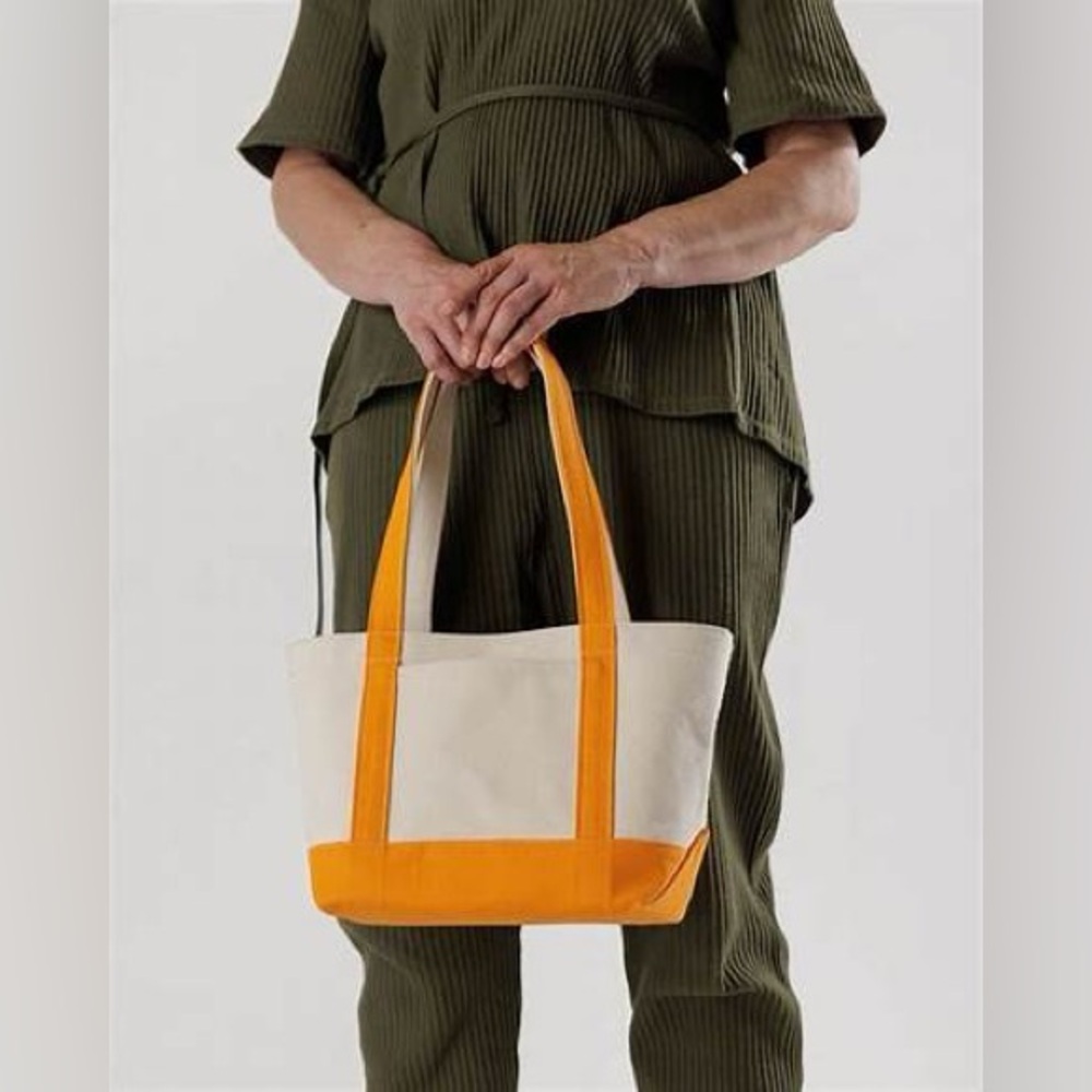 Baggu Small Heavyweight Canvas Tote Tangerine